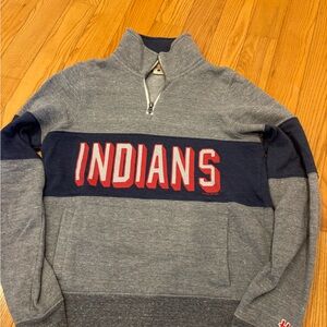 HOMAGE Gray and Navy Zip Up Sweater